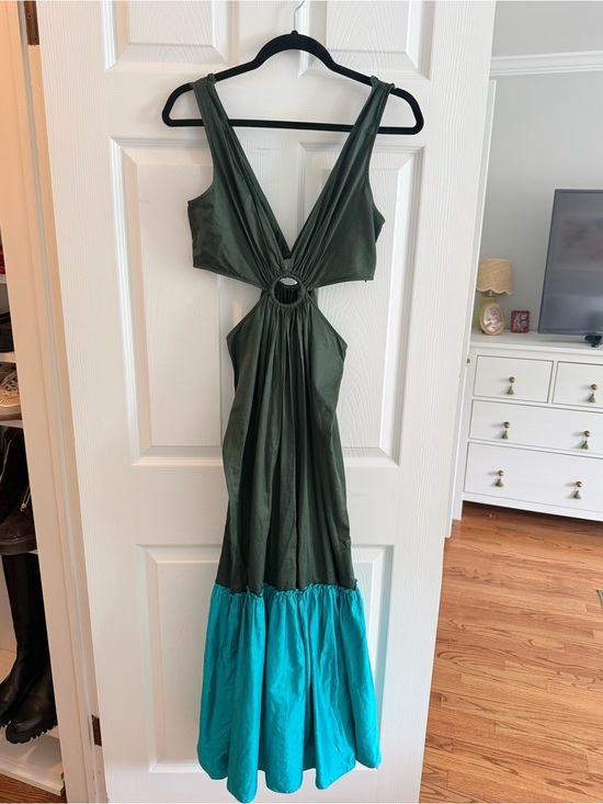 Anthropologie Dresses & Skirts - Anthropologie x Geisha Designs Green and Teal Cutout Maxi Dress